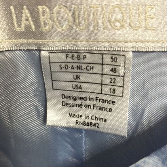 Vtg BOUTIQUE 18 Sleeveless Fully Lined Midi Blue  Y2K Fairycore Whimsigoth Dress - Picture 3 of 12